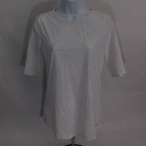 Under Armour Heat Gear Fitted White And Gray Top